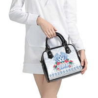 Happy Kosrae Liberation Day Shoulder Handbag Polynesian Shark Turtle Motif LT05 - Polynesian Pride