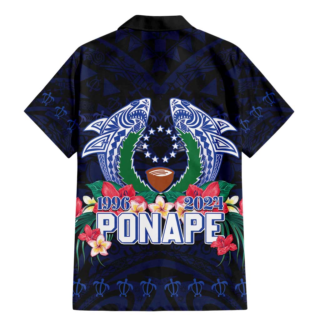 Happy Pohnpei Liberation Day Family Matching Mermaid Dress and Hawaiian Shirt Polynesian Shark Turtle Motif