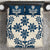 Cook Islands Navy Blue Tivaevae Bedding Set - Polynesian Pride