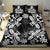 Cook Islands Tivaevae Quilt Bedding Set Black Marble - Polynesian Pride