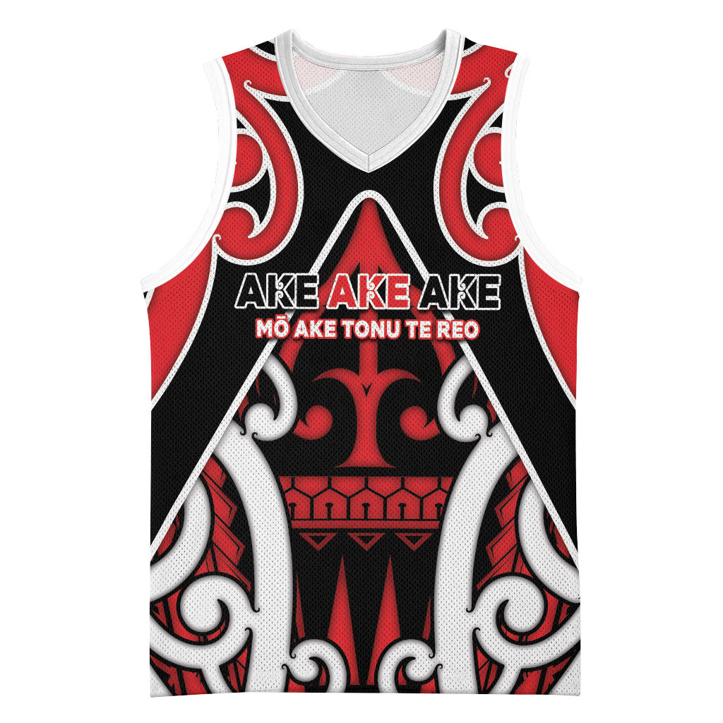 New Zealand Maori Language Week Basketball Jersey Mo Ake Tonu Te Reo