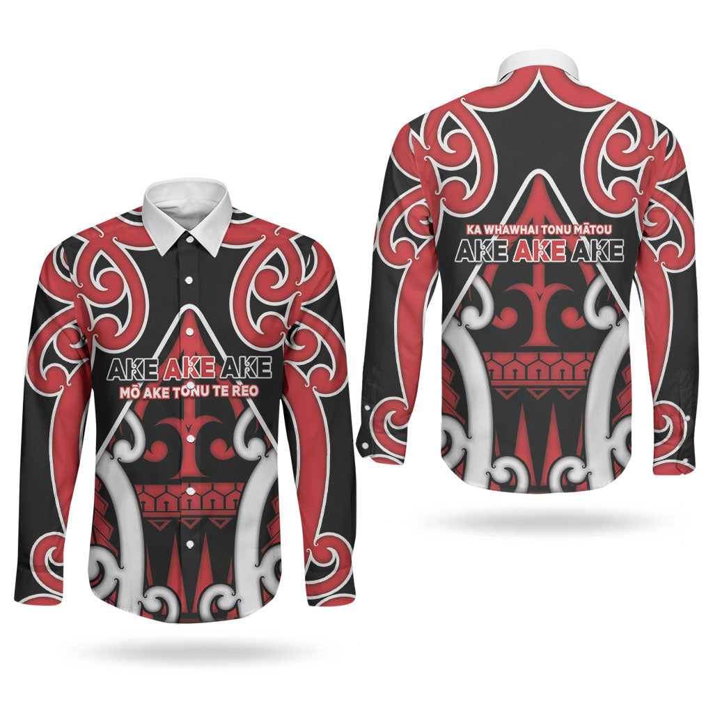 New Zealand Maori Language Week Couples Matching Tank Maxi Dress and Long Sleeve Button Shirt Mo Ake Tonu Te Reo