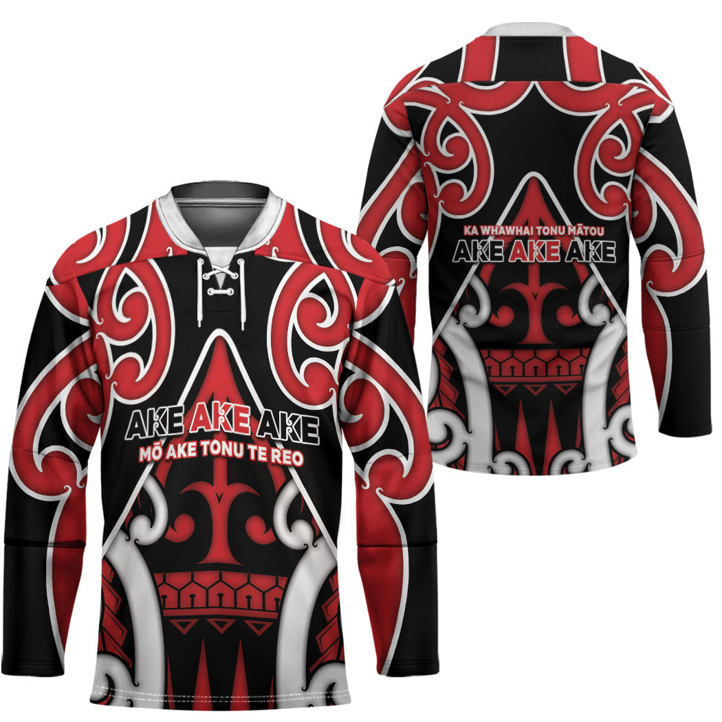 New Zealand Maori Language Week Hockey Jersey Mo Ake Tonu Te Reo