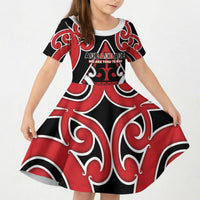 New Zealand Maori Language Week Kid Short Sleeve Dress Mo Ake Tonu Te Reo
