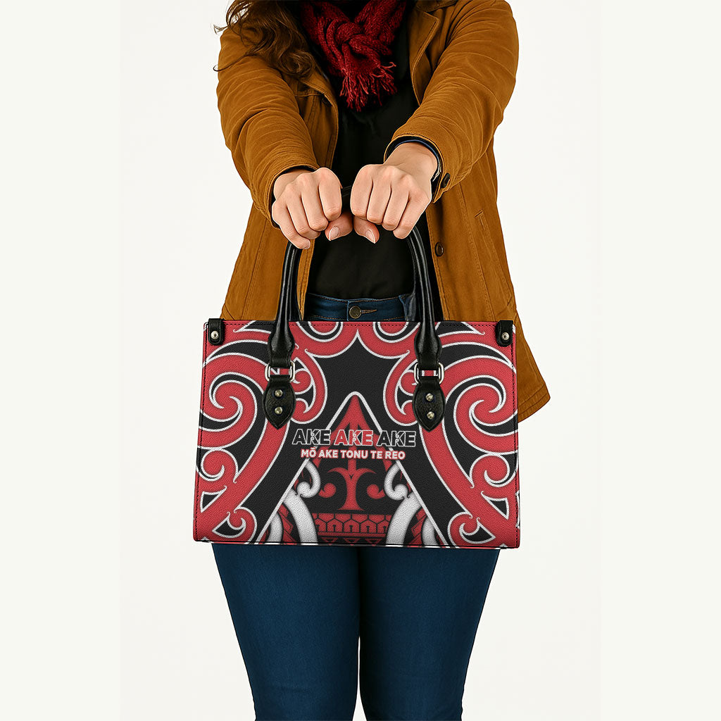 New Zealand Maori Language Week Leather Bag Mo Ake Tonu Te Reo