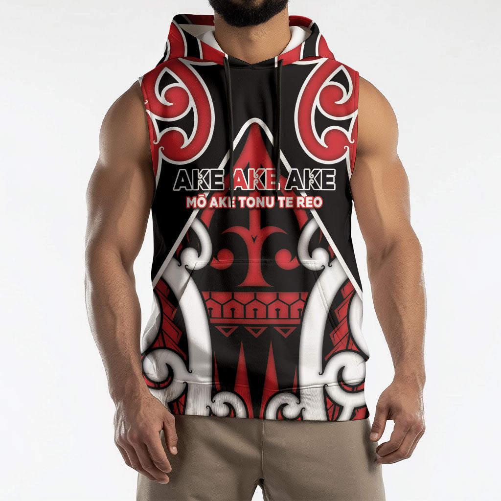 New Zealand Maori Language Week Sleeveless Hoodie Mo Ake Tonu Te Reo