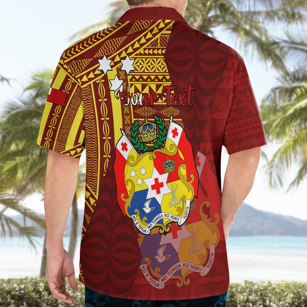 Personalized Tonga Eua Hawaiian Shirt Maroon Shining Parrot Coat Of Arms With Ngatu Pattern LT05 - Polynesian Pride