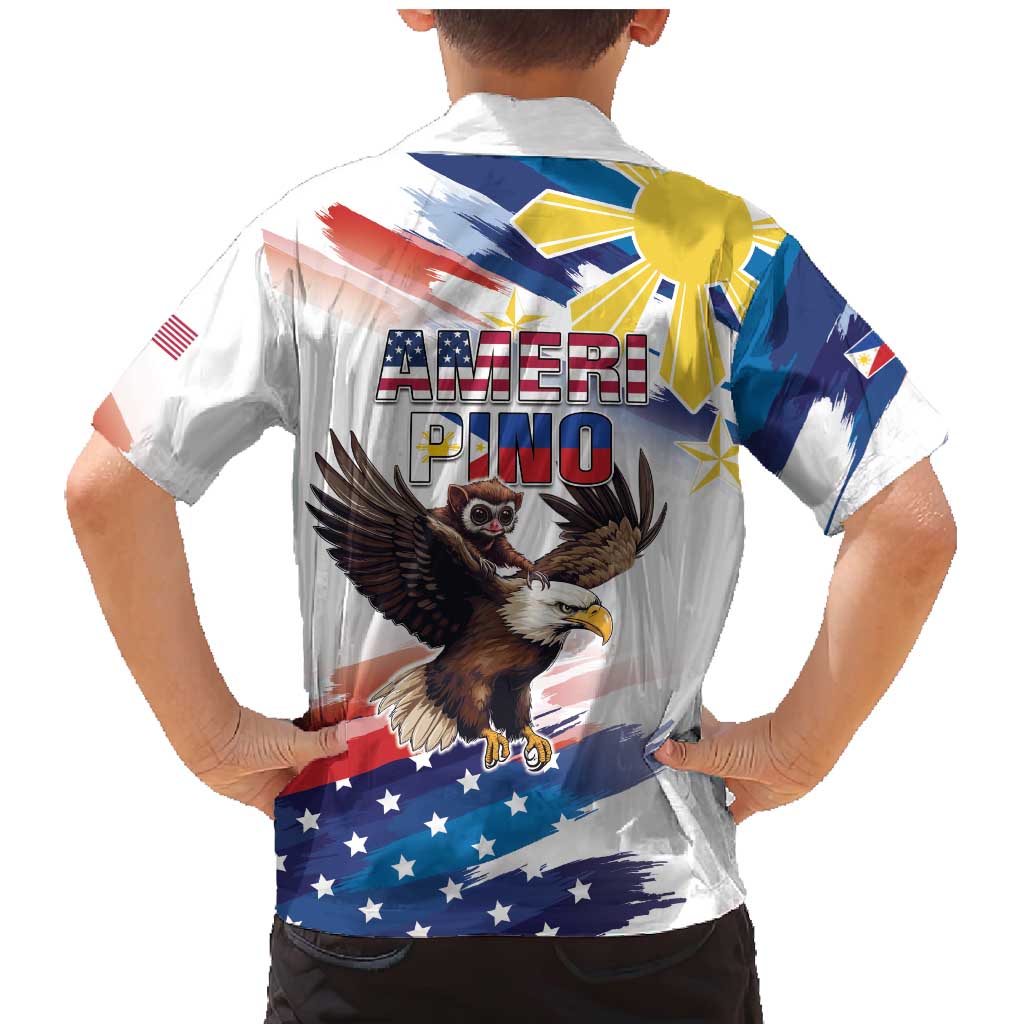 Filipino American History Month Family Matching Mermaid Dress and Hawaiian Shirt Bald Eagle Tarsier Together LT05 - Polynesian Pride