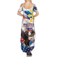 Filipino American History Month Family Matching Summer Maxi Dress and Hawaiian Shirt Bald Eagle Tarsier Together LT05 - Polynesian Pride