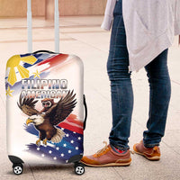Filipino American History Month Luggage Cover Bald Eagle Tarsier Together