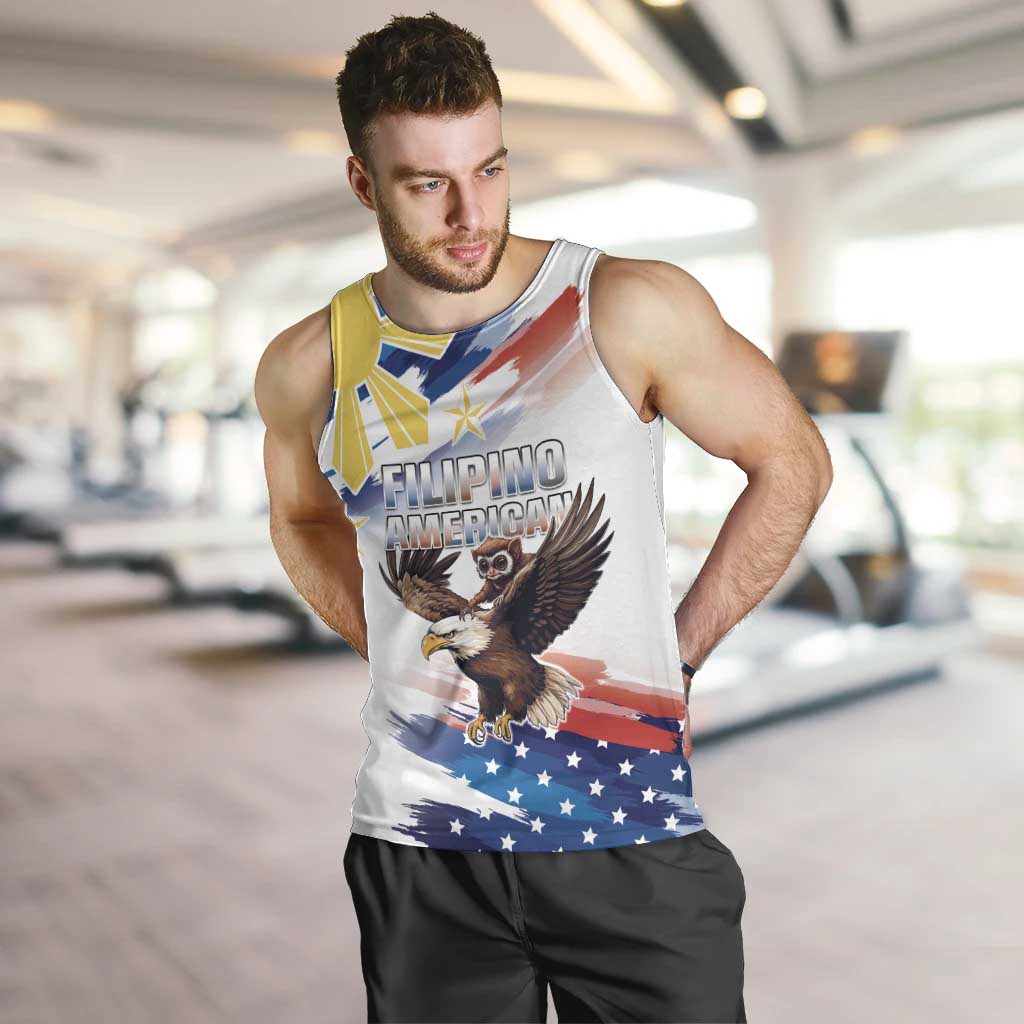 Filipino American History Month Men Tank Top Bald Eagle Tarsier Together