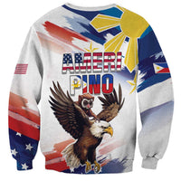 Filipino American History Month Sweatshirt Bald Eagle Tarsier Together LT05 - Polynesian Pride
