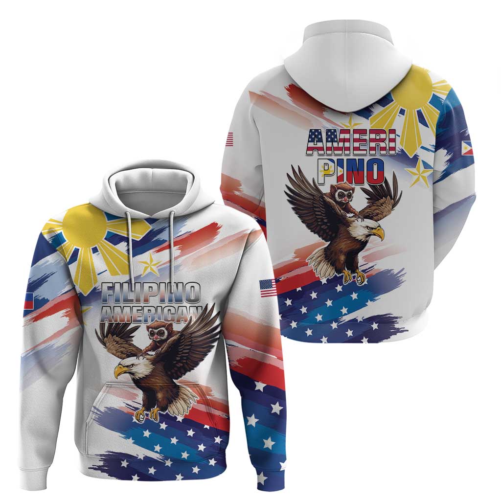 Filipino American History Month Zip Hoodie Bald Eagle Tarsier Together