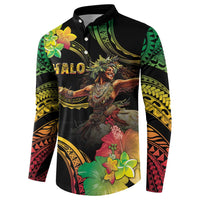 Halo Vanuatu Button Sweatshirt Beautiful Woman Dancing LT05 - Polynesian Pride