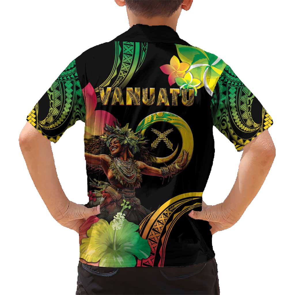 Halo Vanuatu Family Matching Short Sleeve Bodycon Dress and Hawaiian Shirt Beautiful Woman Dancing LT05 - Polynesian Pride