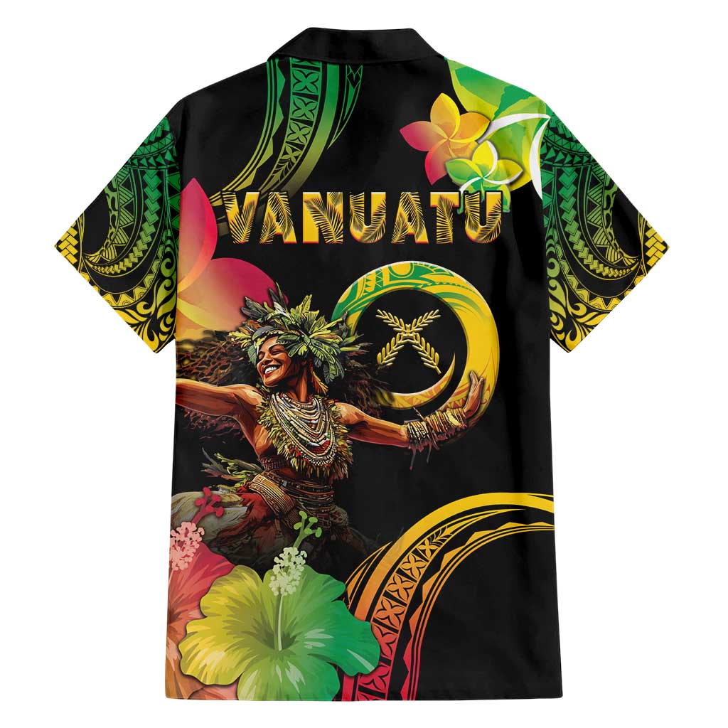 Halo Vanuatu Family Matching Short Sleeve Bodycon Dress and Hawaiian Shirt Beautiful Woman Dancing LT05 - Polynesian Pride