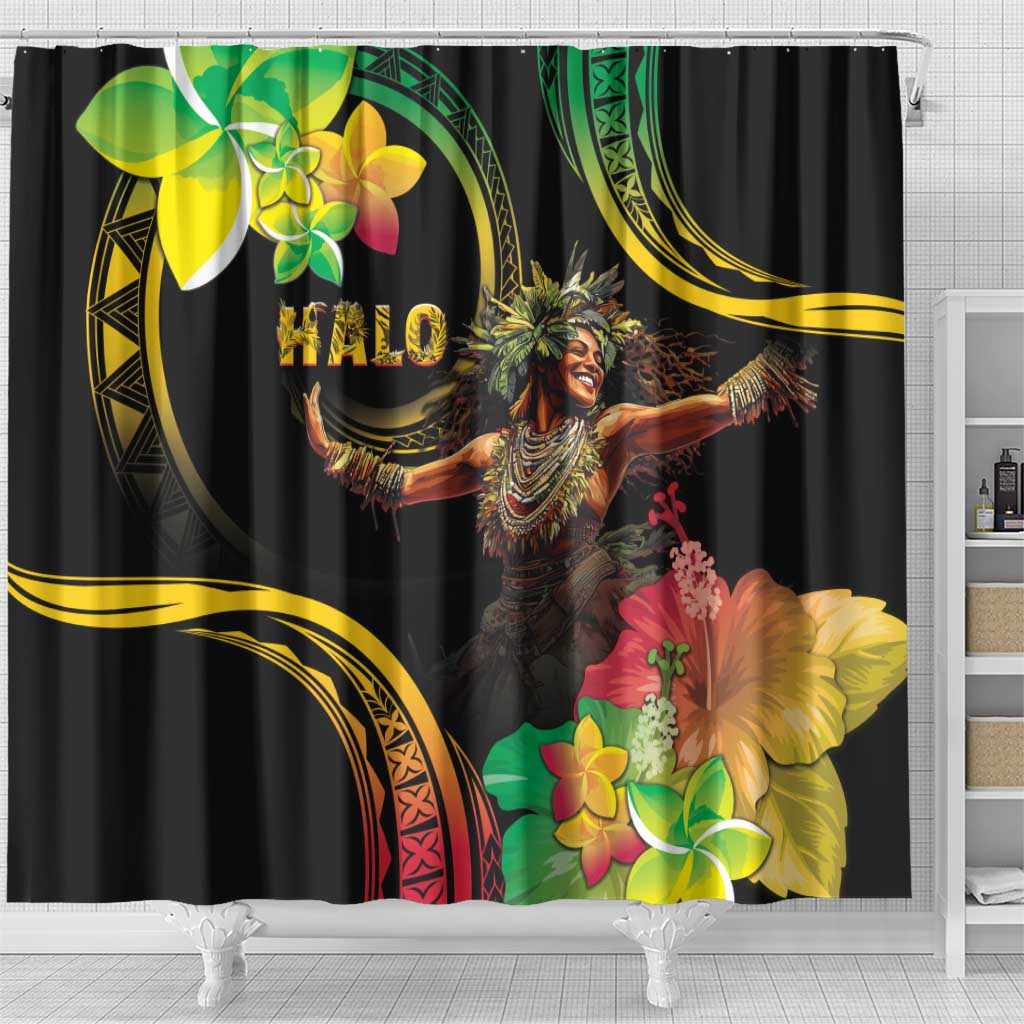 Halo Vanuatu Shower Curtain Beautiful Woman Dancing LT05 - Polynesian Pride