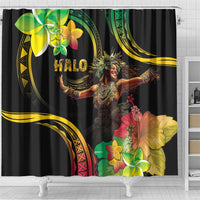 Halo Vanuatu Shower Curtain Beautiful Woman Dancing LT05 - Polynesian Pride