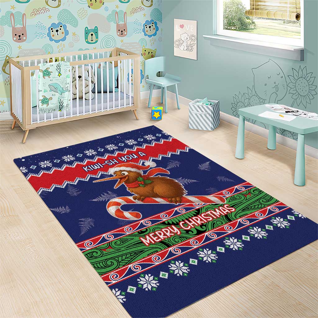 New Zealand Christmas Area Rug Kiwi-sh You A Merry Christmas LT05 - Polynesian Pride