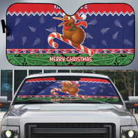 New Zealand Christmas Auto Sun Shade Kiwi-sh You A Merry Christmas - Polynesian Pride