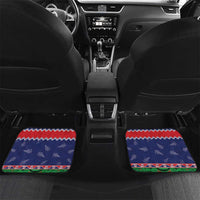New Zealand Christmas Car Mats Kiwi-sh You A Merry Christmas LT05 Set 2pcs - Back Blue - Polynesian Pride