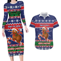 New Zealand Christmas Couples Matching Long Sleeve Bodycon Dress and Hawaiian Shirt Kiwi-sh You A Merry Christmas - Polynesian Pride