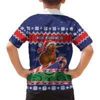 New Zealand Christmas Family Matching Off Shoulder Maxi Dress and Hawaiian Shirt Kiwi-sh You A Merry Christmas LT05 - Polynesian Pride