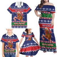 New Zealand Christmas Family Matching Off Shoulder Maxi Dress and Hawaiian Shirt Kiwi-sh You A Merry Christmas LT05 - Polynesian Pride