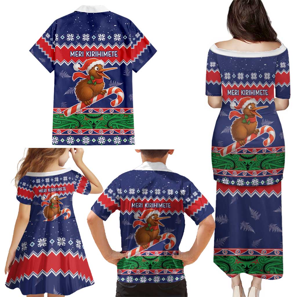 New Zealand Christmas Family Matching Puletasi and Hawaiian Shirt Kiwi-sh You A Merry Christmas - Polynesian Pride