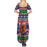 New Zealand Christmas Family Matching Summer Maxi Dress and Hawaiian Shirt Kiwi-sh You A Merry Christmas - Polynesian Pride