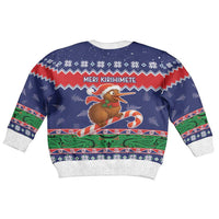 New Zealand Christmas Kid Ugly Christmas Sweater Kiwi-sh You A Merry Christmas LT05 - Polynesian Pride