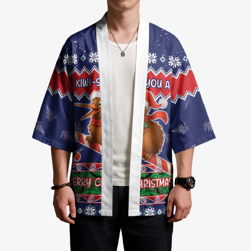 New Zealand Christmas Kimono Kiwi-sh You A Merry Christmas LT05 - Polynesian Pride