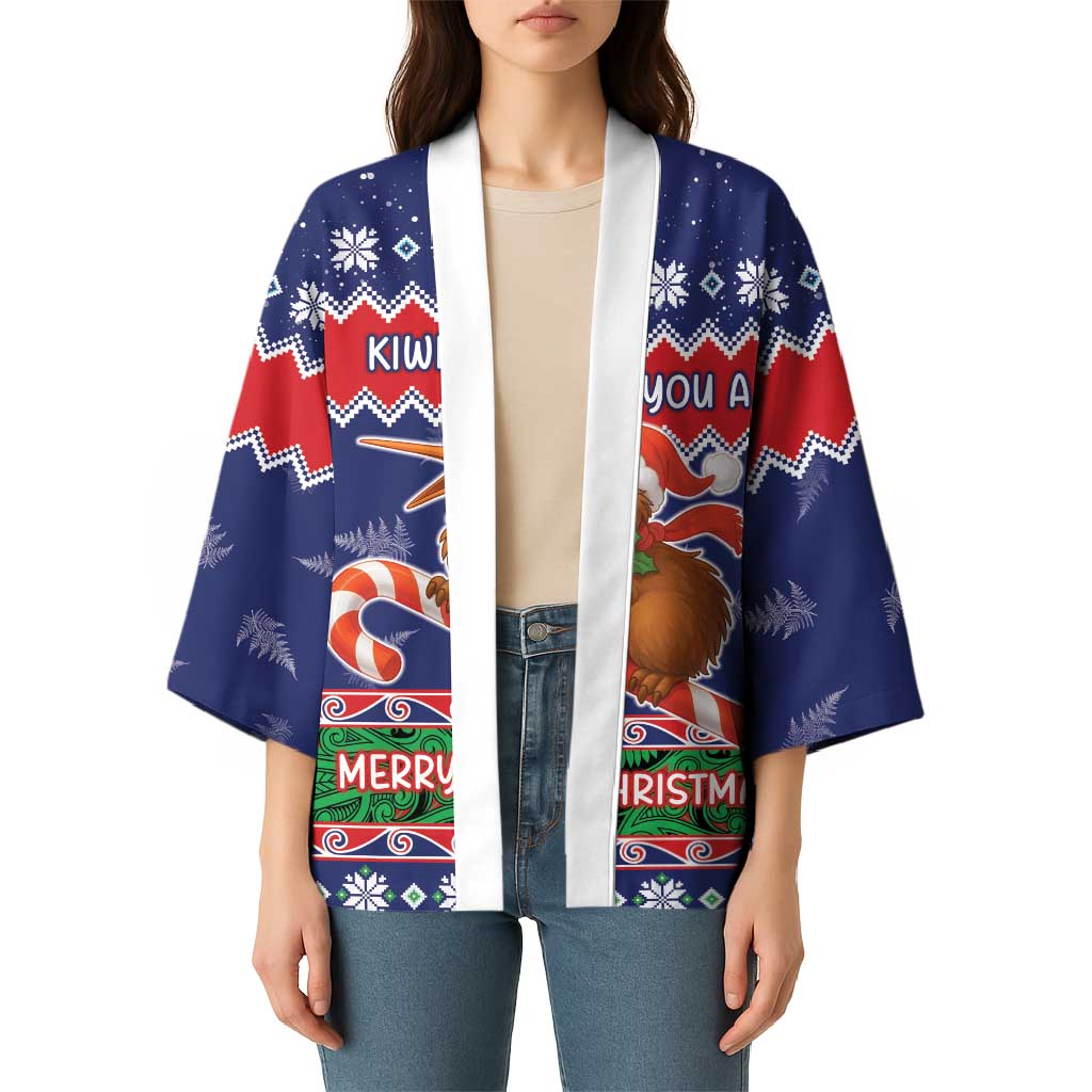 New Zealand Christmas Kimono Kiwi-sh You A Merry Christmas LT05 - Polynesian Pride