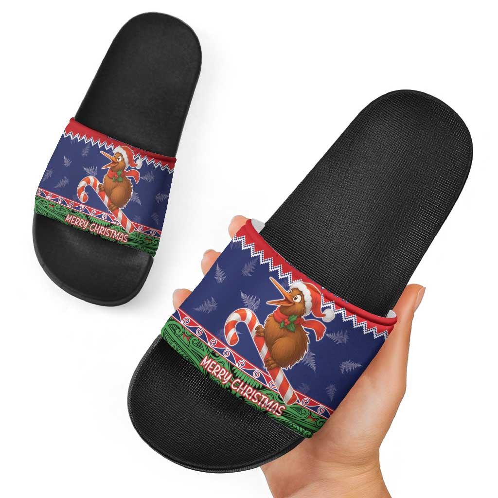 New Zealand Christmas Slide Sandals Kiwi-sh You A Merry Christmas LT05 - Polynesian Pride