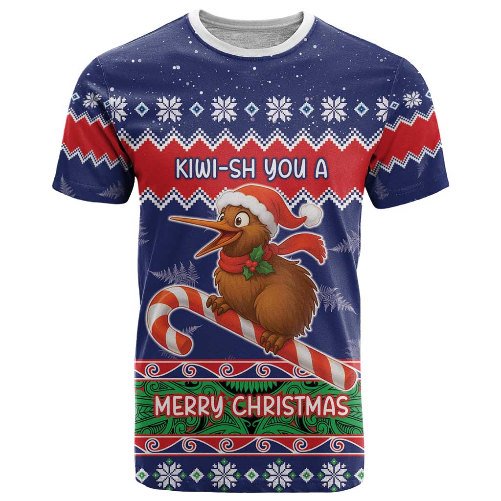 New Zealand Christmas T Shirt Kiwi-sh You A Merry Christmas - Polynesian Pride