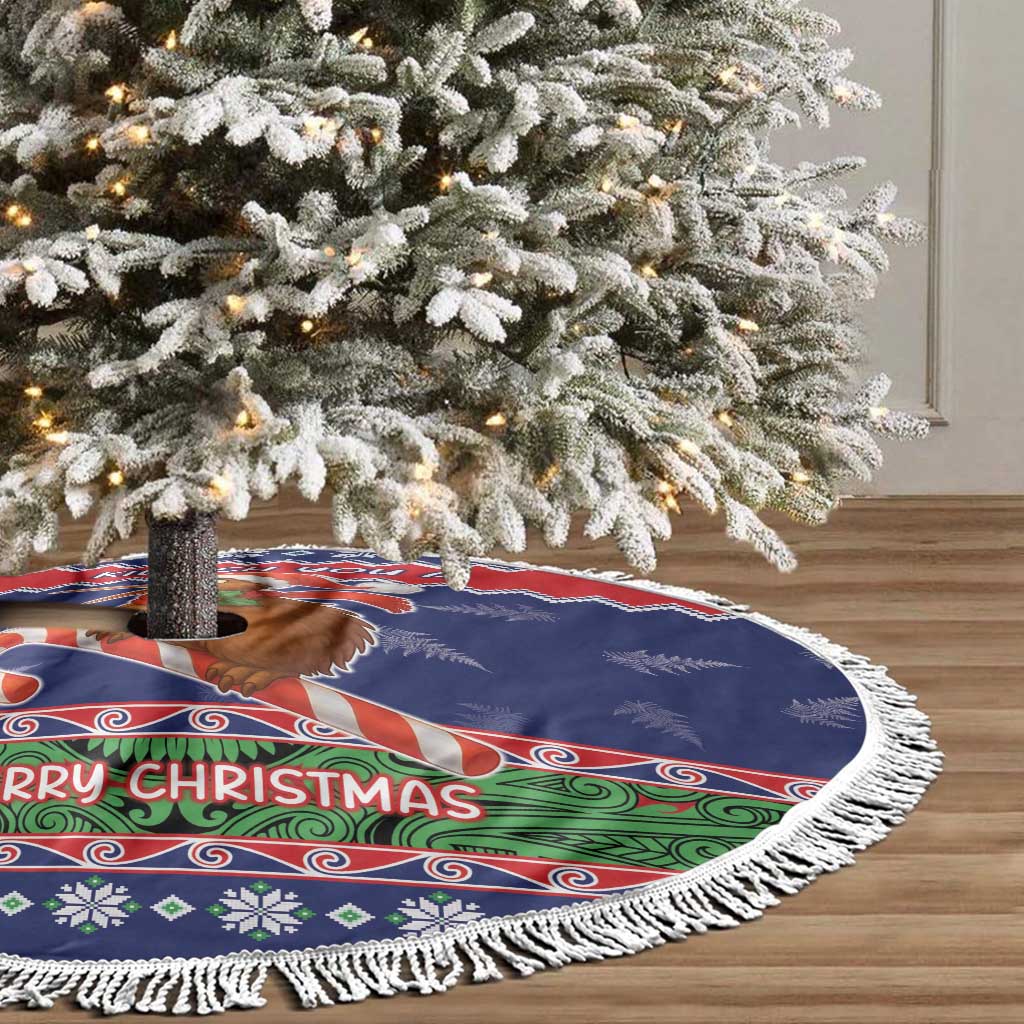 New Zealand Christmas Tree Skirt Kiwi-sh You A Merry Christmas - Polynesian Pride