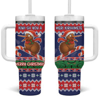 New Zealand Christmas Tumbler With Handle Kiwi-sh You A Merry Christmas LT05 One Size: 40 oz Blue - Polynesian Pride