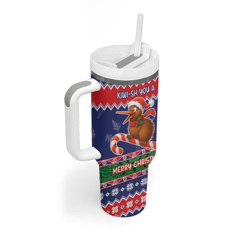 New Zealand Christmas Tumbler With Handle Kiwi-sh You A Merry Christmas LT05 - Polynesian Pride