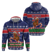 New Zealand Christmas Zip Hoodie Kiwi-sh You A Merry Christmas - Polynesian Pride