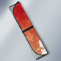 Hawaii Funny Christmas Auto Sun Shade Santa Surfing With Tapa Pattern - Polynesian Pride