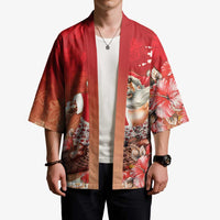 Hawaii Funny Christmas Kimono Santa Surfing With Tapa Pattern LT05 - Polynesian Pride