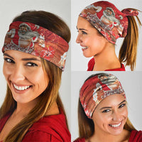 Hawaii Funny Christmas Neck Gaiter Santa Surfing With Tapa Pattern LT05 - Polynesian Pride