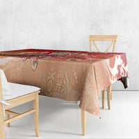 Hawaii Funny Christmas Tablecloth Santa Surfing With Tapa Pattern LT05 - Polynesian Pride