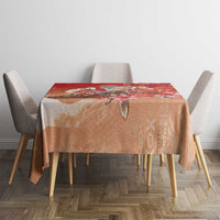 Hawaii Funny Christmas Tablecloth Santa Surfing With Tapa Pattern LT05 - Polynesian Pride