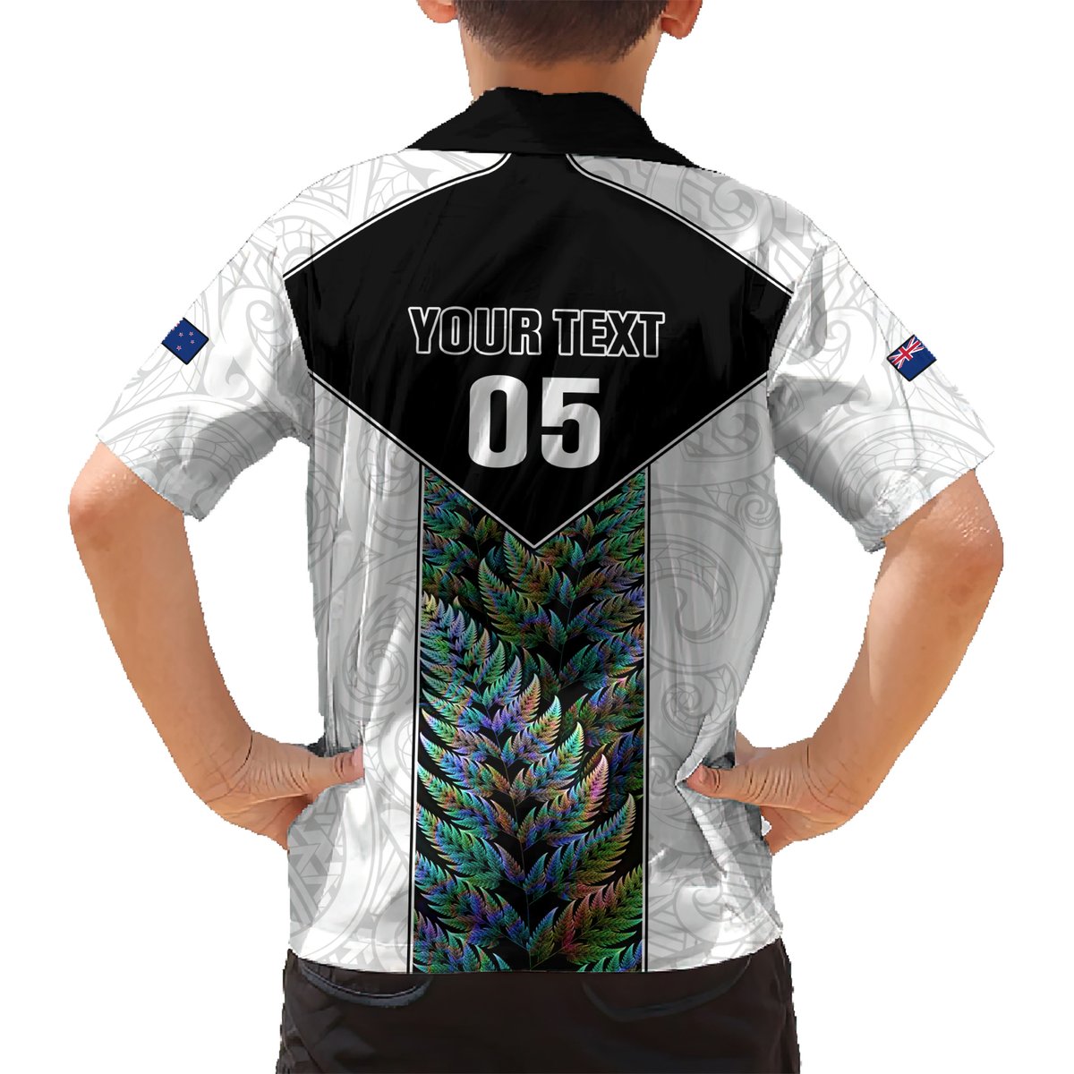 Custom New Zealand Fern Rugby Hawaiian Shirt World Cup 2023 Paua Shell Maori Pattern LT05 - Polynesian Pride