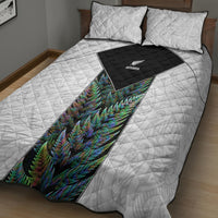 New Zealand Fern Rugby Quilt Bed Set World Cup 2023 Paua Shell Maori Pattern LT05 - Polynesian Pride