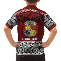 Personalised Tonga Constitution Day Family Matching Puletasi and Hawaiian Shirt Tongan Kupesi Ngatu Pattern