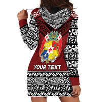 Personalised Tonga Constitution Day Hoodie Dress Tongan Kupesi Ngatu Pattern