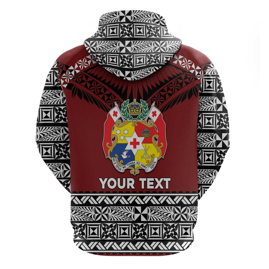 Personalised Tonga Constitution Day Zip Hoodie Tongan Kupesi Ngatu Pattern LT05 - Polynesian Pride