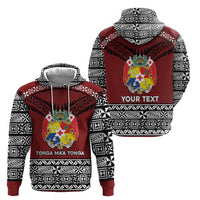 Personalised Tonga Constitution Day Zip Hoodie Tongan Kupesi Ngatu Pattern LT05 - Polynesian Pride